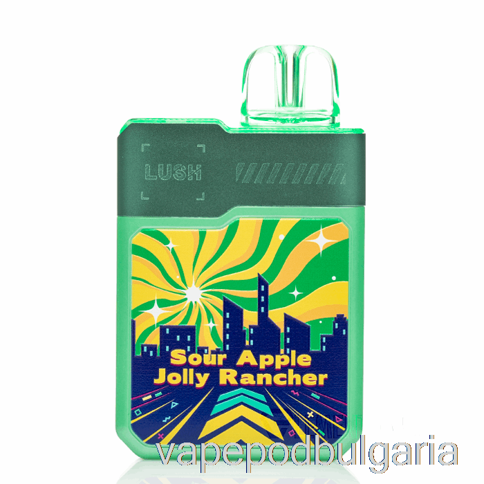 Vape Bulgaria Digiflavor X Geek Bar Lush 20k за еднократна употреба кисела ябълка Jolly Rancher